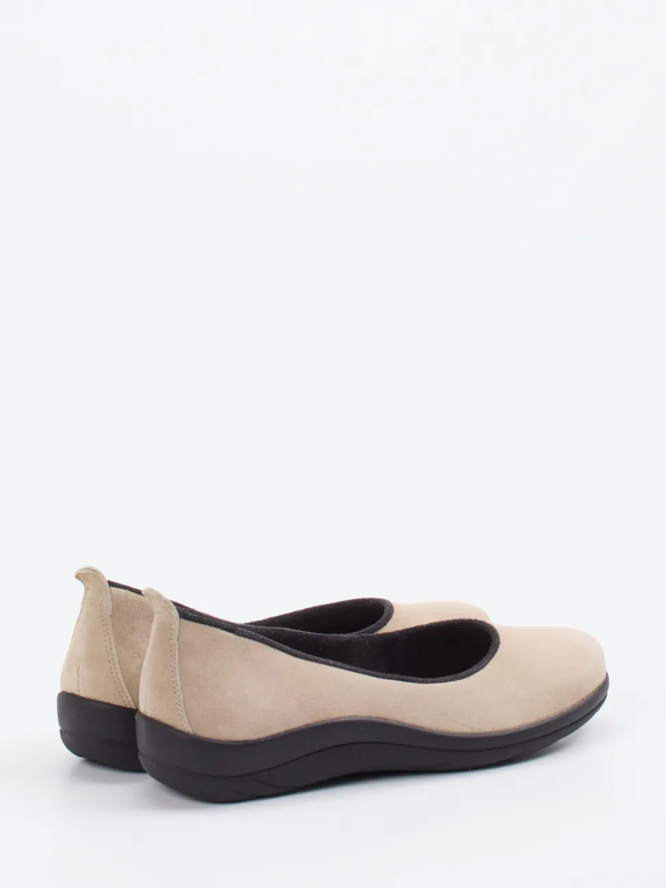 Christian Dietz – Komfort-Ballerinas aus Veloursleder beige