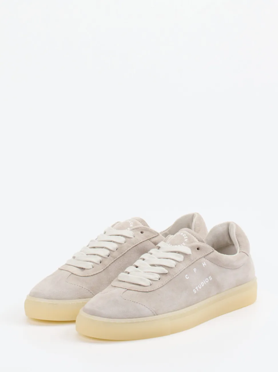 Copenhagen – Sneaker aus Veloursleder sandbeige